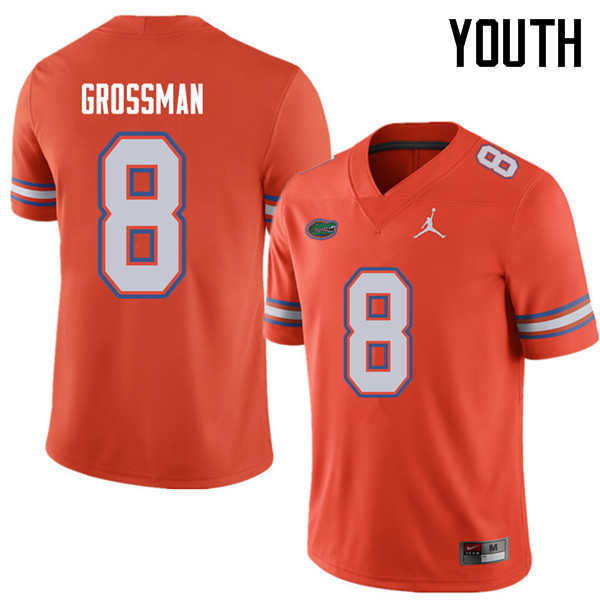 Jordan Brand Youth #8 Rex Grossman Florida Gators College Football Jerseys Sale-Orange